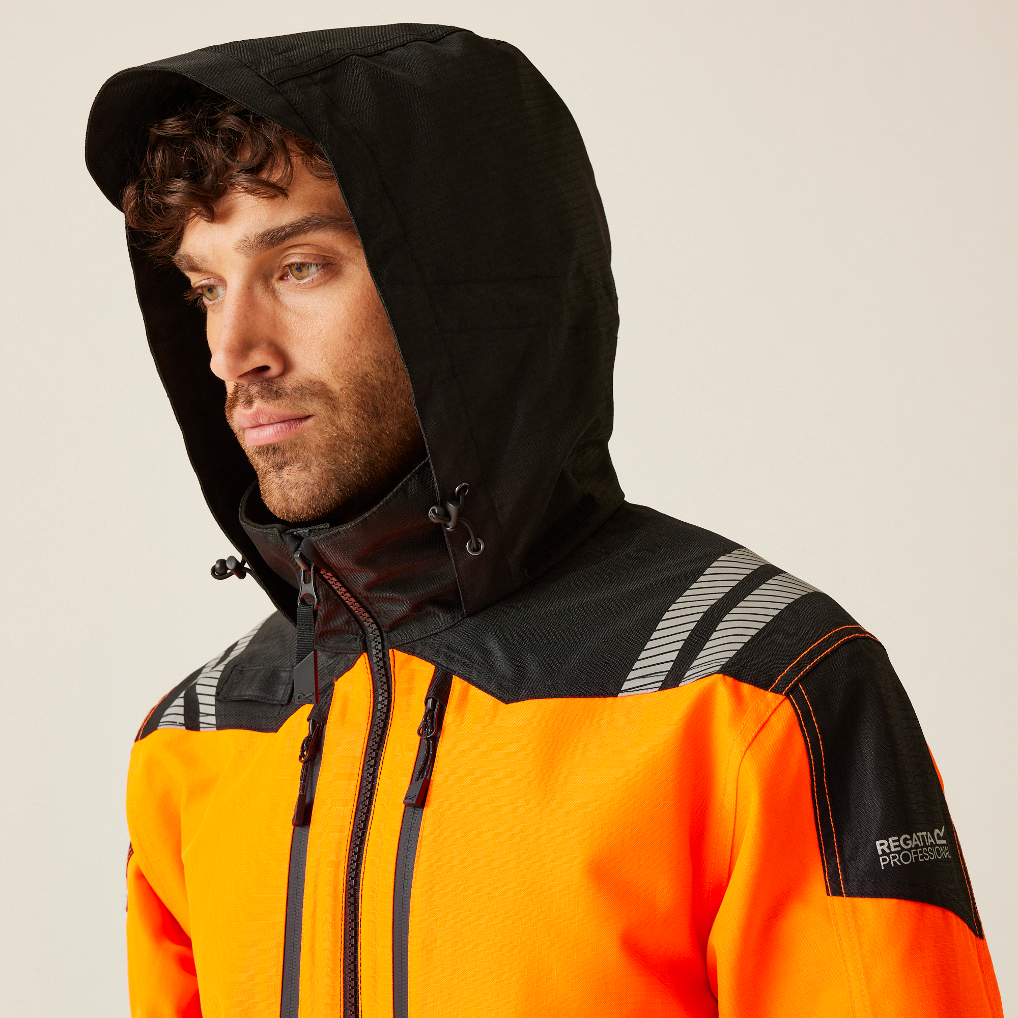Regatta Professional Mens Hi-VIS X-PRO Waterproof Shell Jacket - Class 2