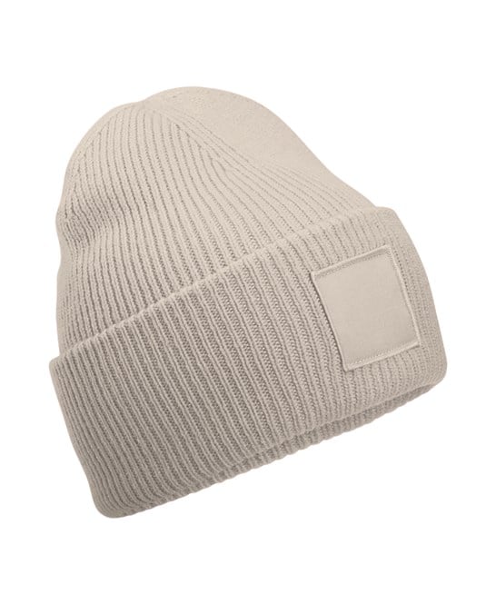 Beechfield B336R Deep-Cuffed Tonal Patch Beanie