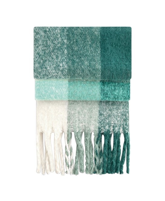 Beechfield B494R Fluffy Check Scarf