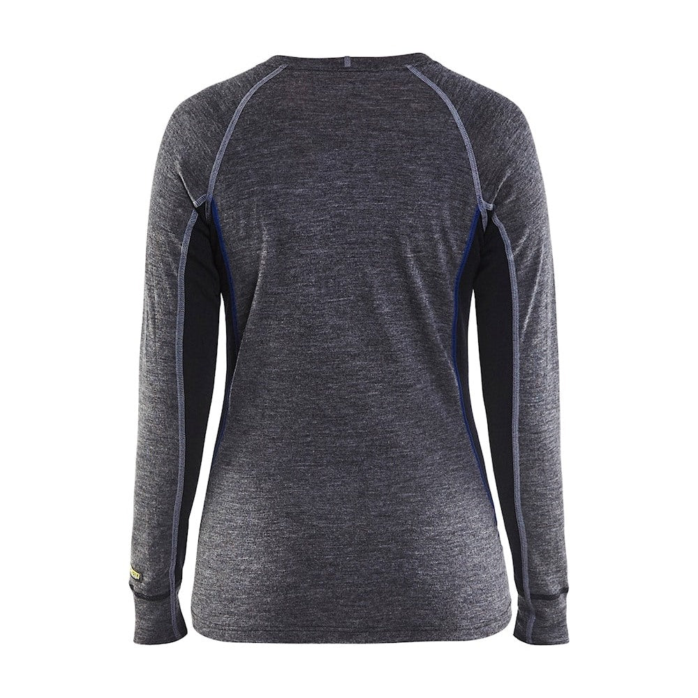 Blaklader Women's Underwear Top Warm 100% Merino 7200 #colour_mid-grey-black