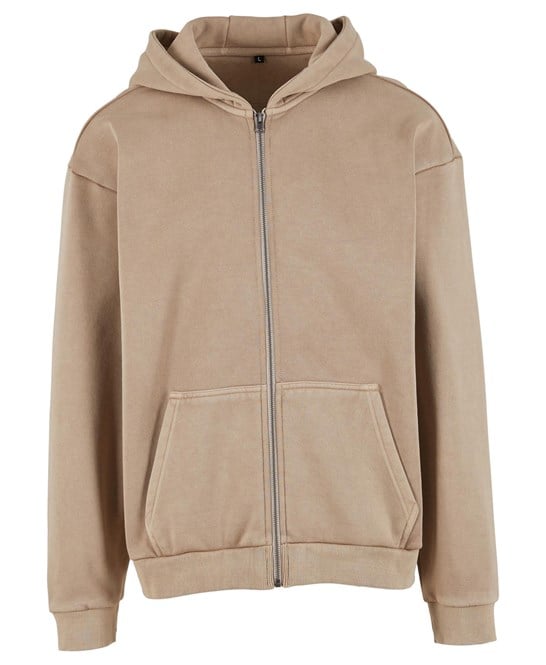 Build Your Brand BY295 Vintage Heavy Zip Hoodie