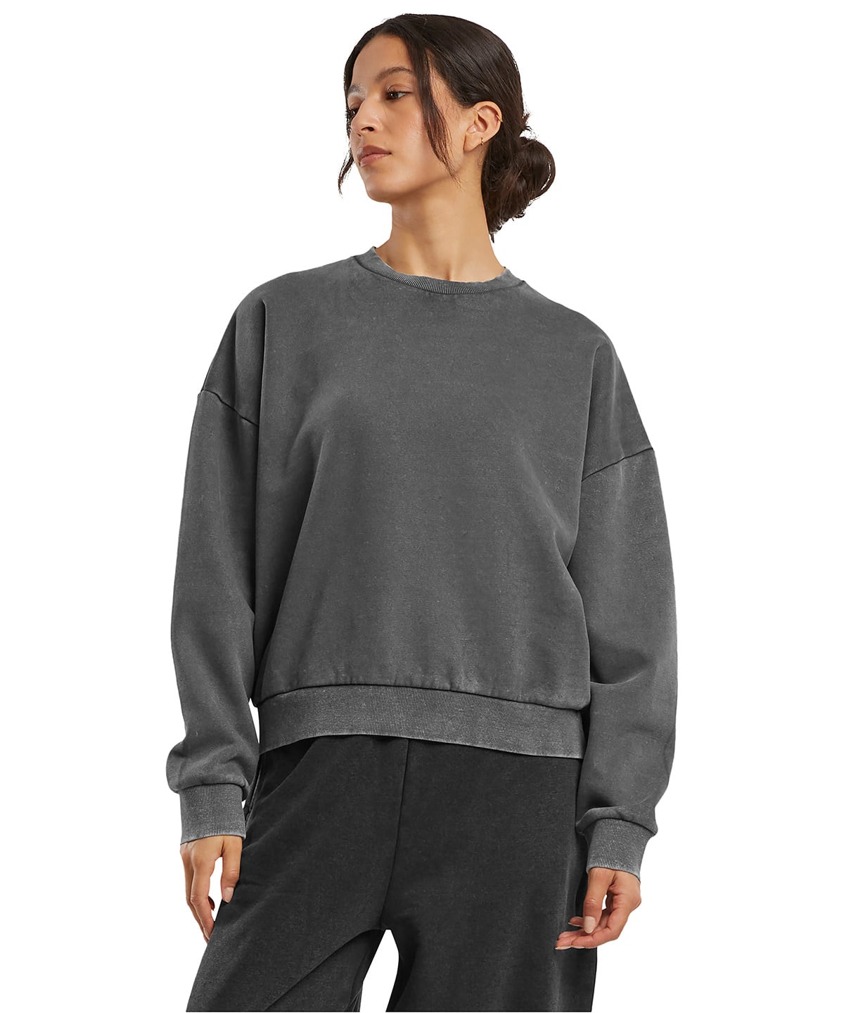Build Your Brand BY301 Women’s Vintage Heavy Crew Neck