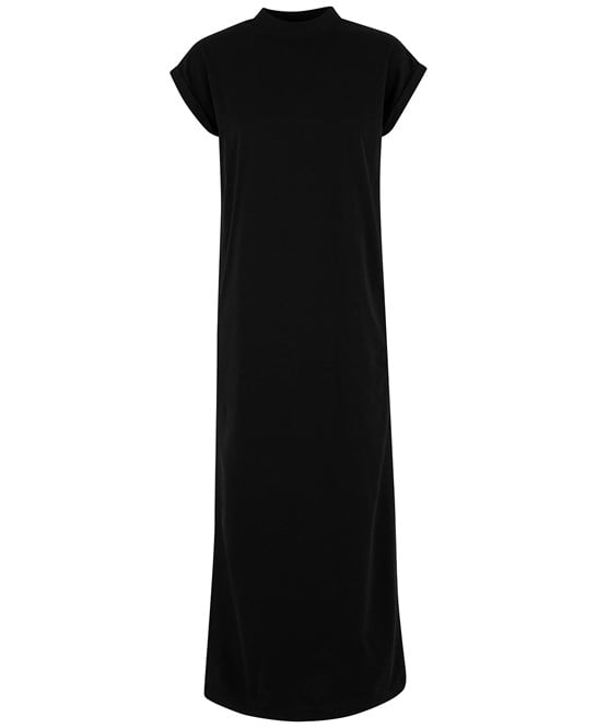 Build Your Brand BY415 Women’s Sorona Long Extended Shoulder Dress