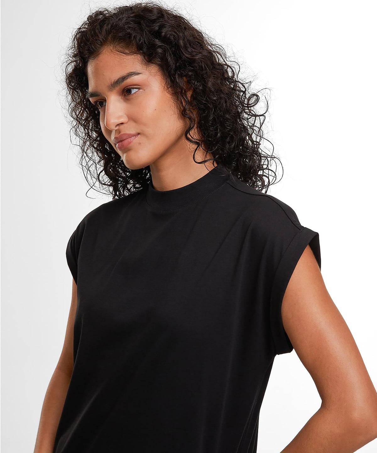 Build Your Brand BY415 Women’s Sorona Long Extended Shoulder Dress