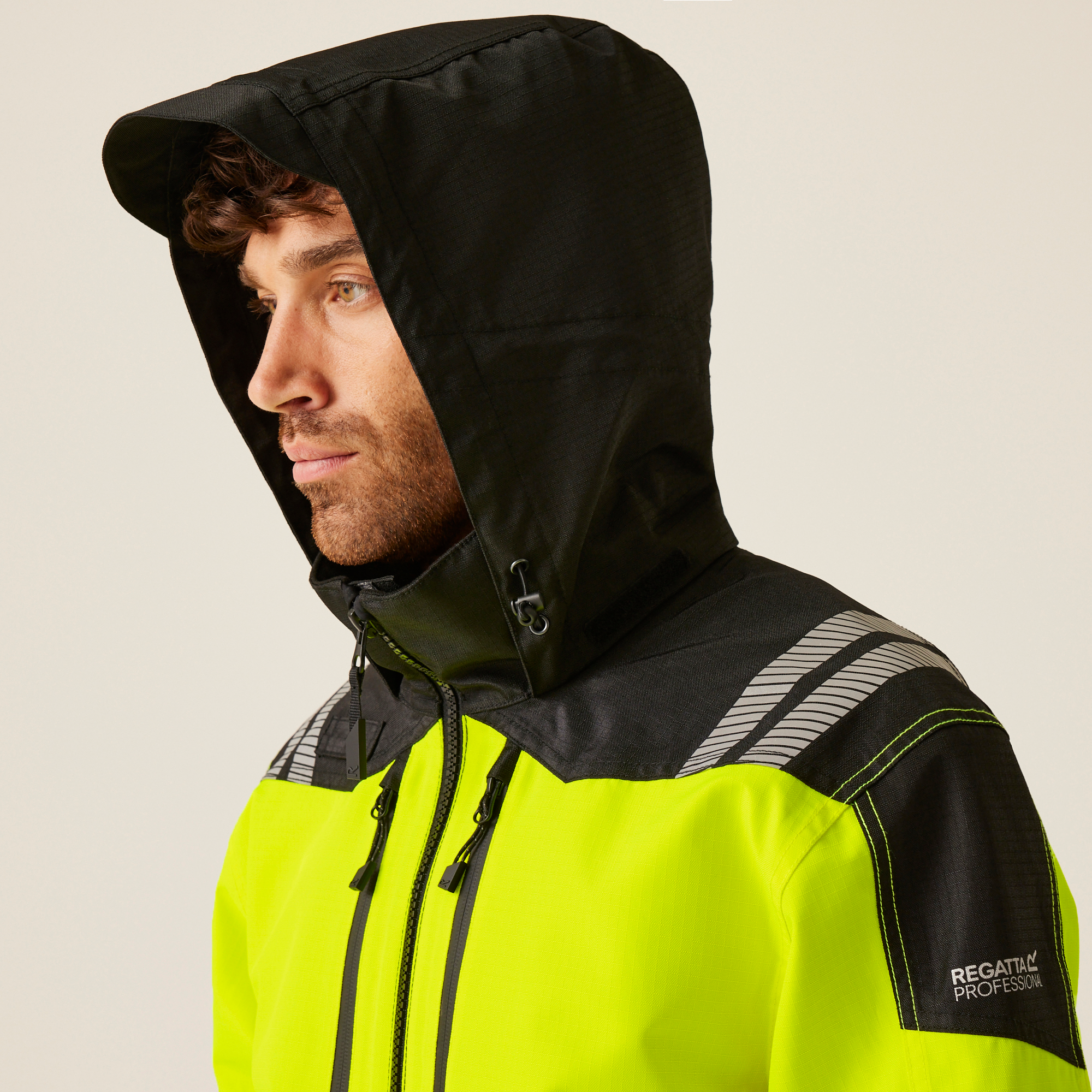 Regatta Professional Mens Hi-VIS X-PRO Waterproof Shell Jacket - Class 2