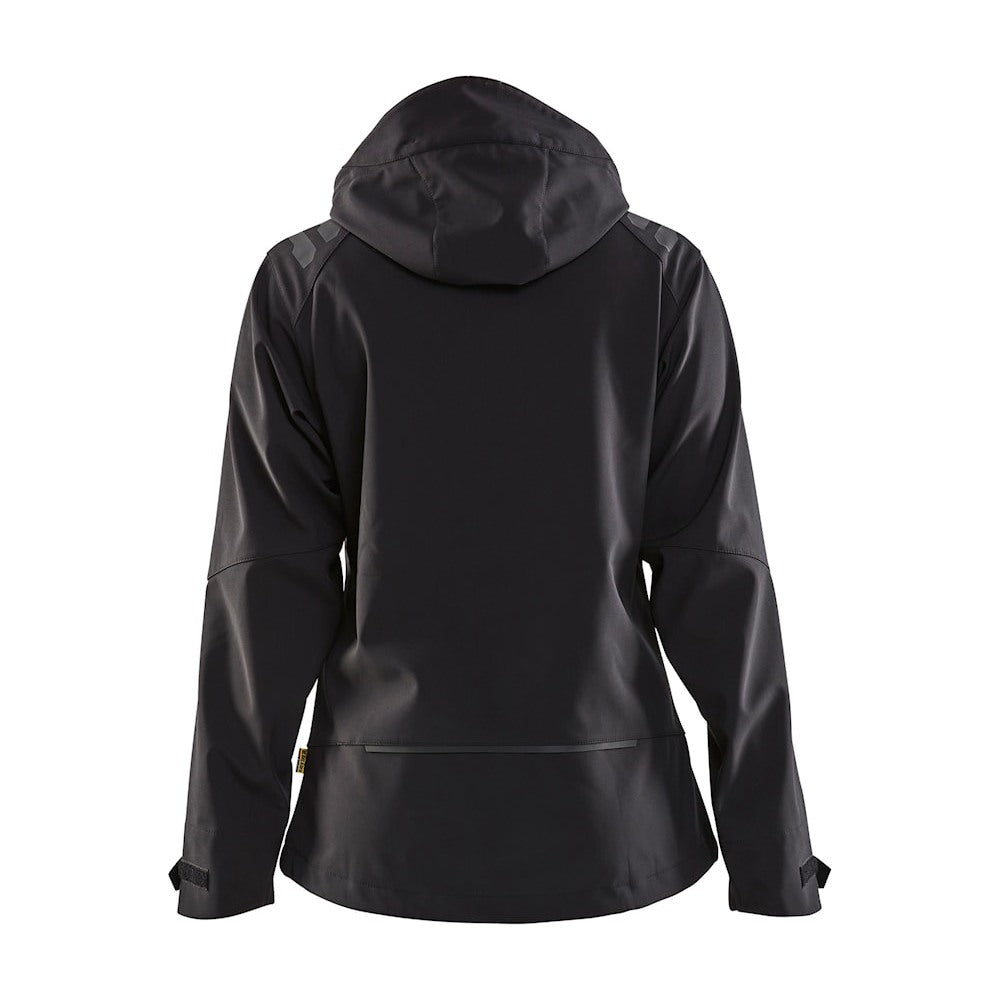 Blaklader Women's Softshell Jacket 4719 #colour_black-hi-vis-yellow