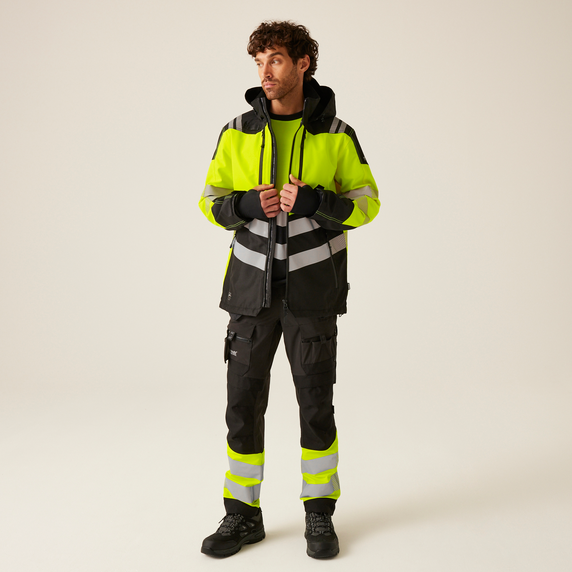 Regatta Professional Mens Hi-VIS X-PRO Waterproof Shell Jacket - Class 2
