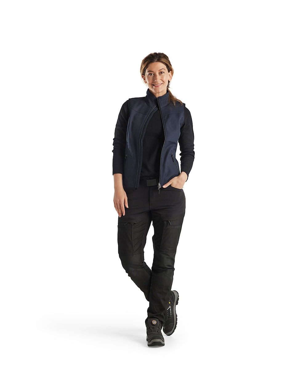 Blaklader Women's Softshell Vest 3851 #colour_dark-navy-black