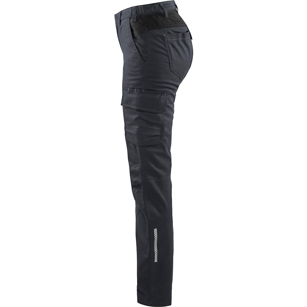 Blaklader Women's Industry Trousers Stretch 7144 #colour_mid-grey-black
