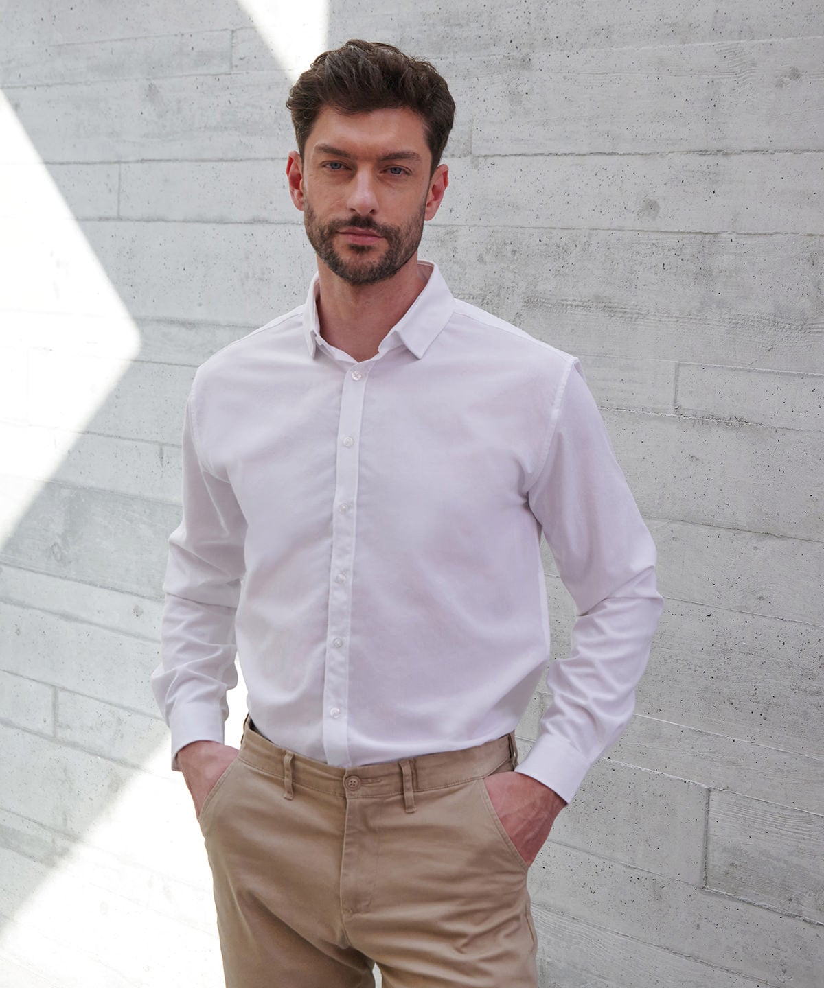 Henbury HB582 Long Sleeve ‘cotton-Feel’ Coolplus® Shirt