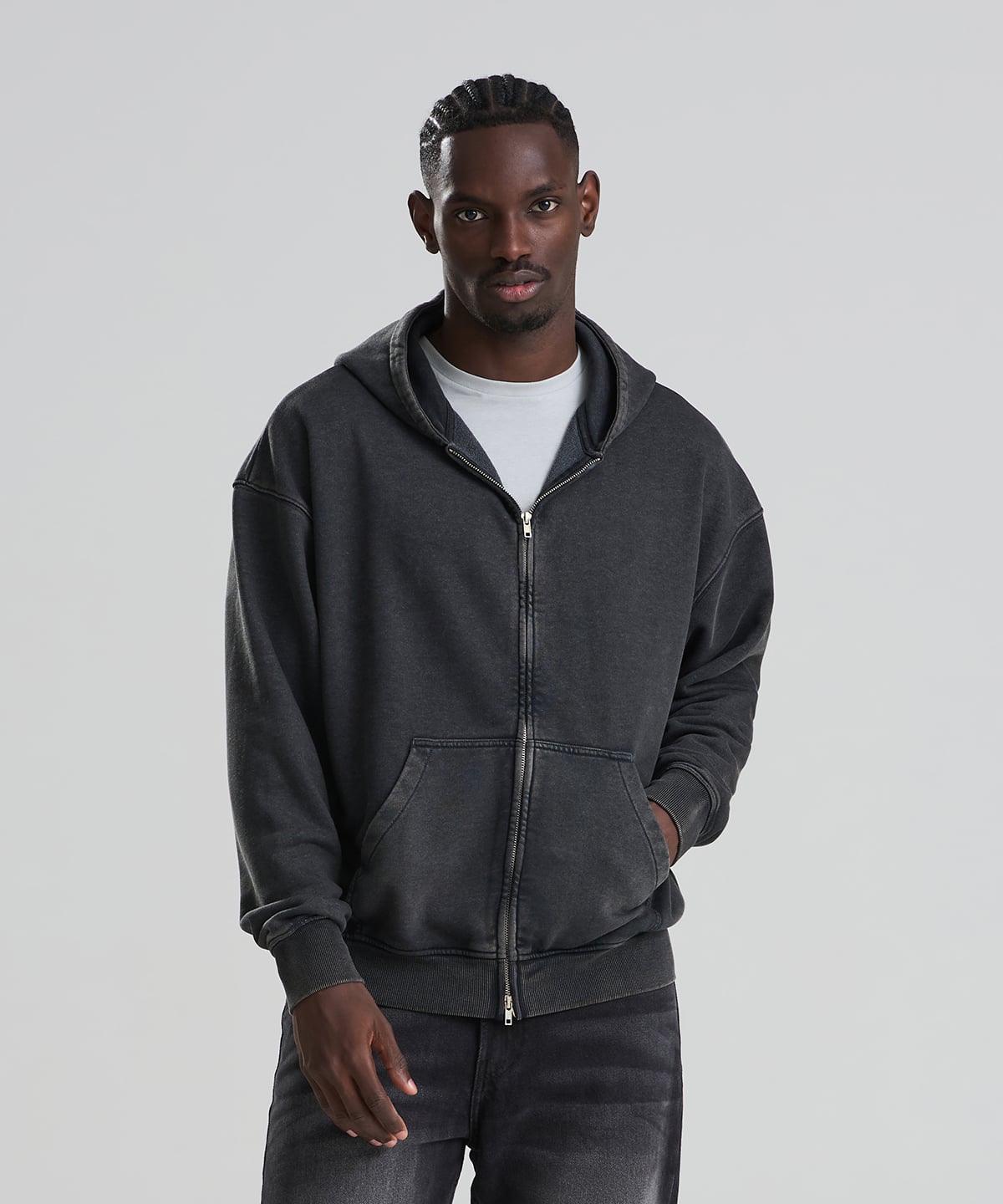 AWDis Just Hoods JH185 Vintage Washed Zoodie