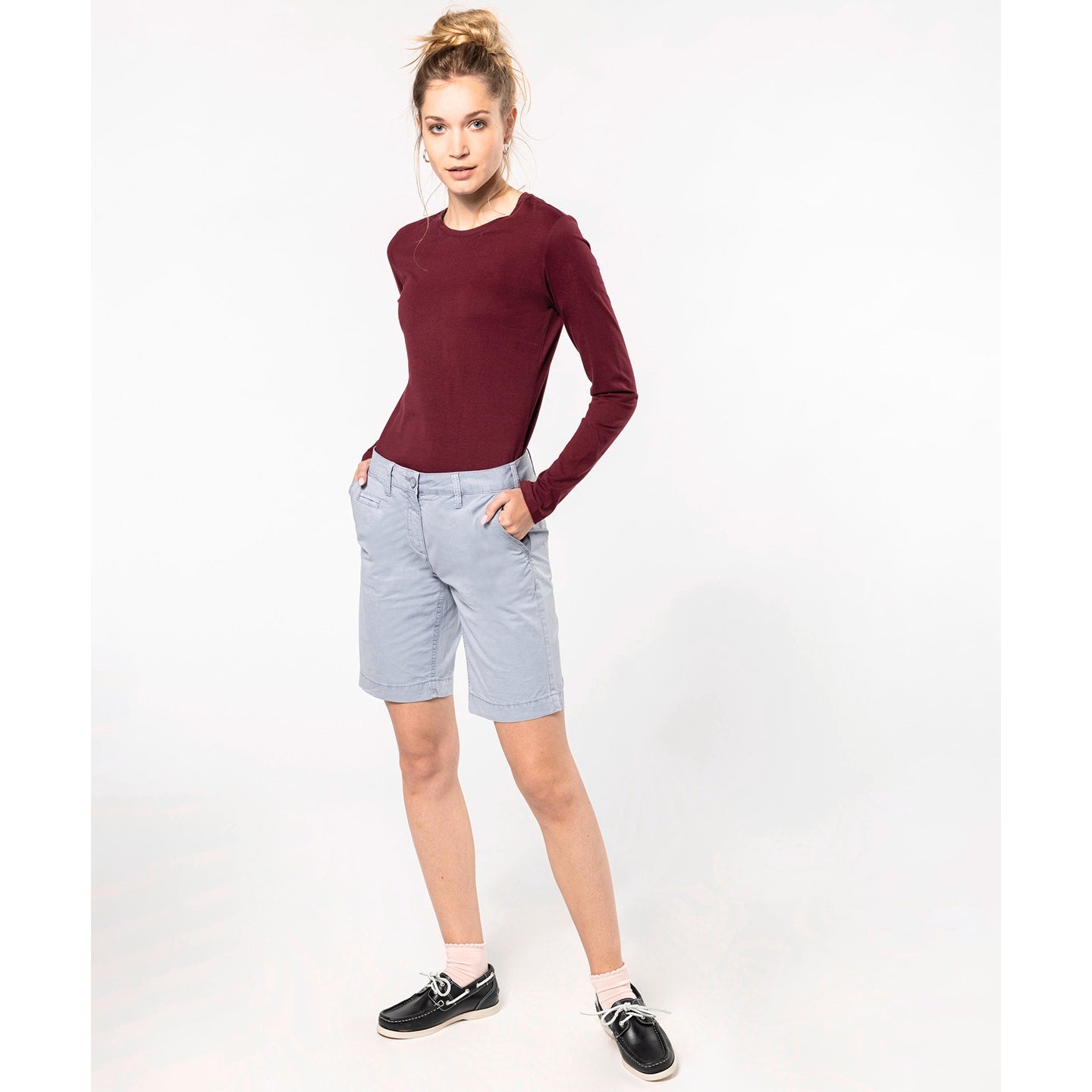 Kariban Ladies' Washed Effect Bermuda Shorts