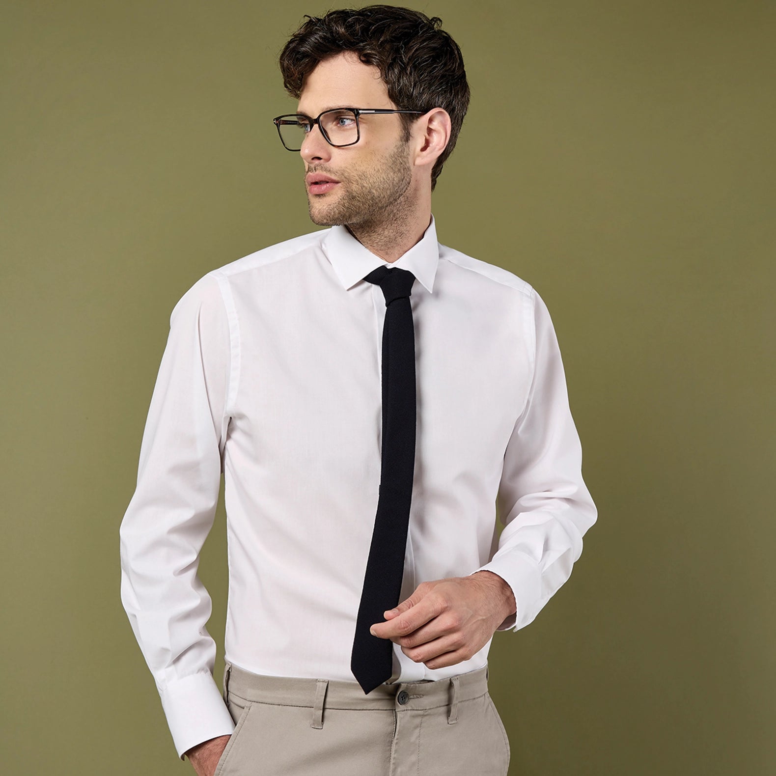 Kustom Kit Tailored Business Shirt Long-Sleeved (Tailored Fit)