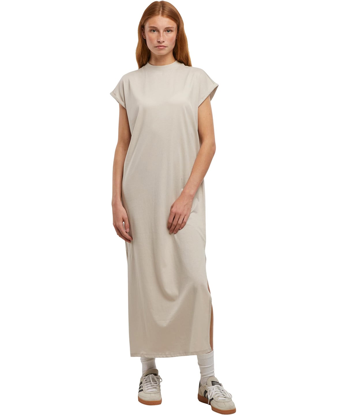 New Morning Studios NM045 Women’s Long Extended Shoulder Dress