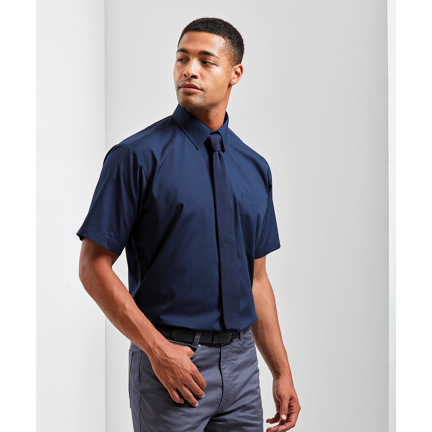 Premier Short Sleeve Poplin Shirt - Red