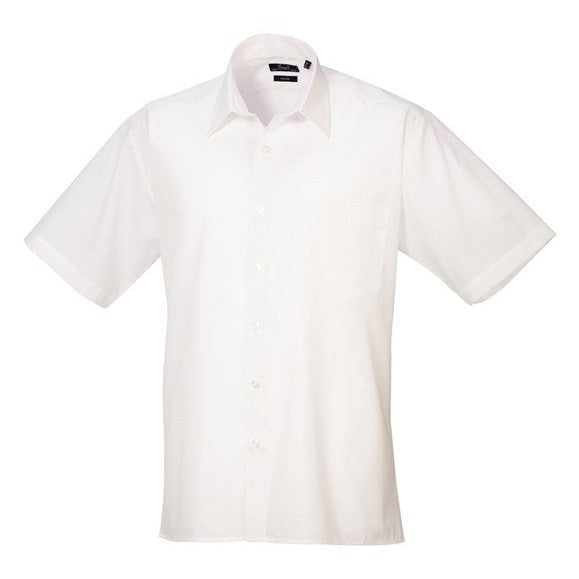 Premier Short Sleeve Poplin Shirt - White