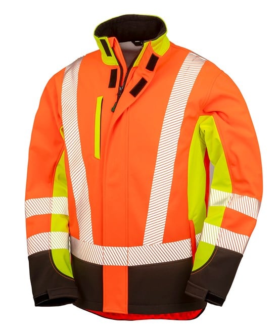 Result Recycled R506X Recycled 3-Layer Printable 3-Tone Safety Softshell