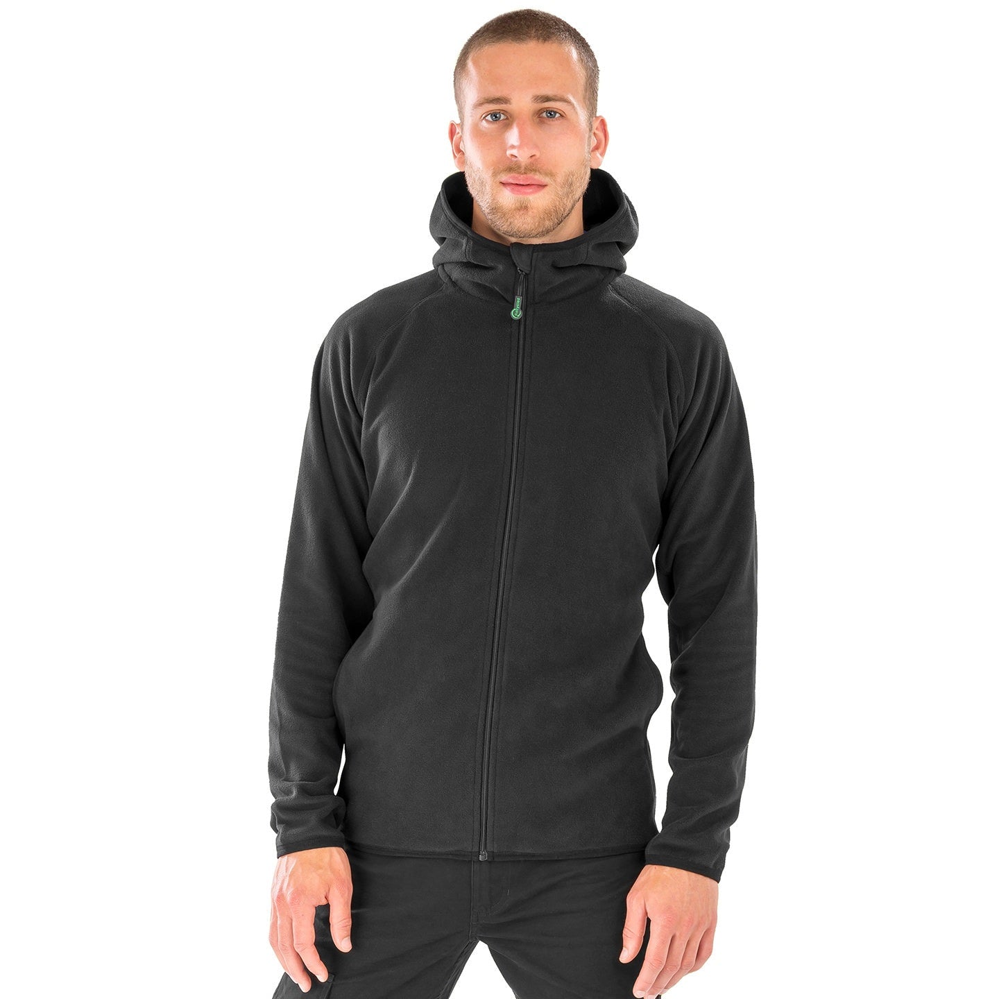 Result Genuine Recycled Recycled Hooded Microfleece Jacket