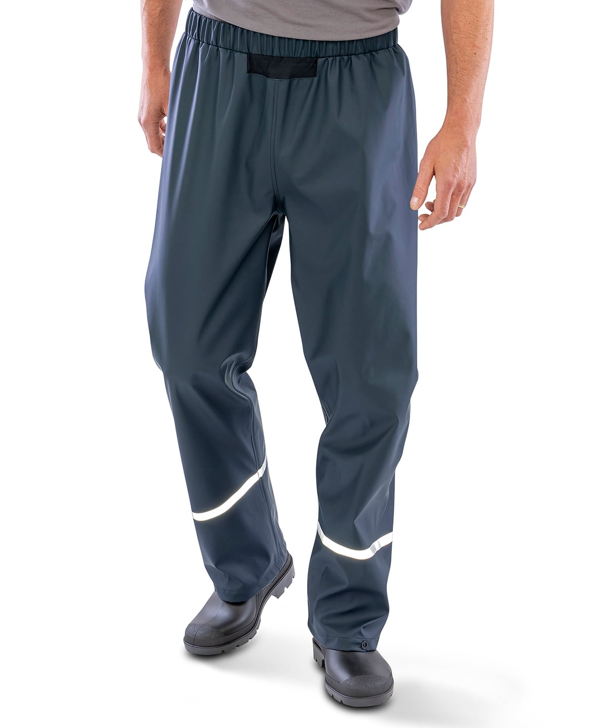 Result Recycled R916X Prism Pu Waterproof Trousers With Reflective Bands And Recycled Backing