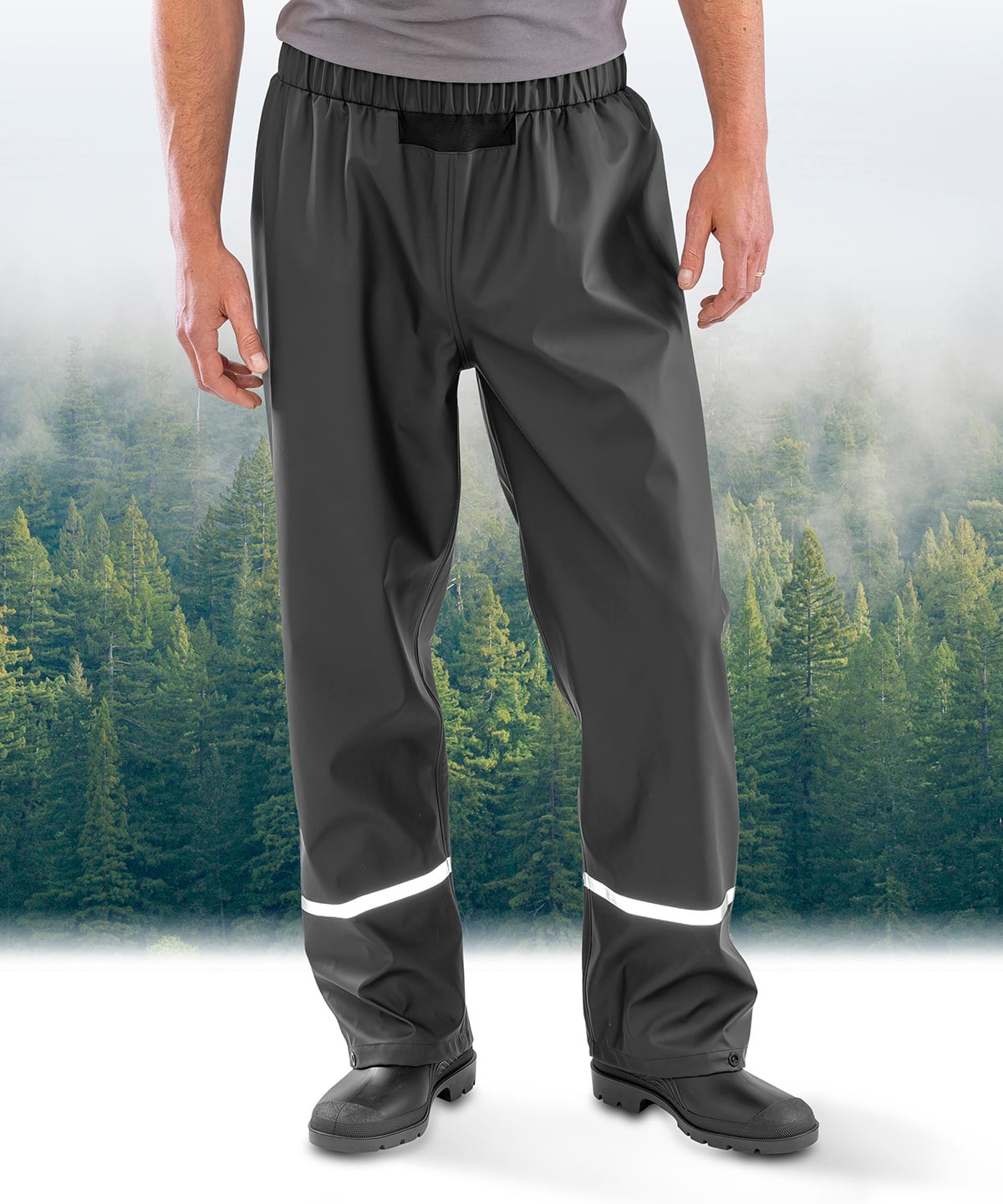 Result Recycled R916X Prism Pu Waterproof Trousers With Reflective Bands And Recycled Backing