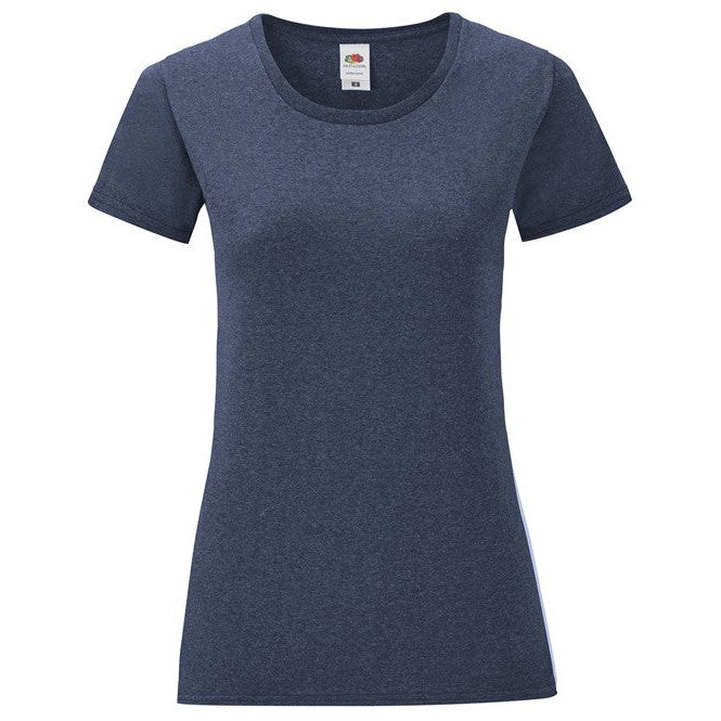 Fruit Of The Loom Women's Iconic T - Heather Navy