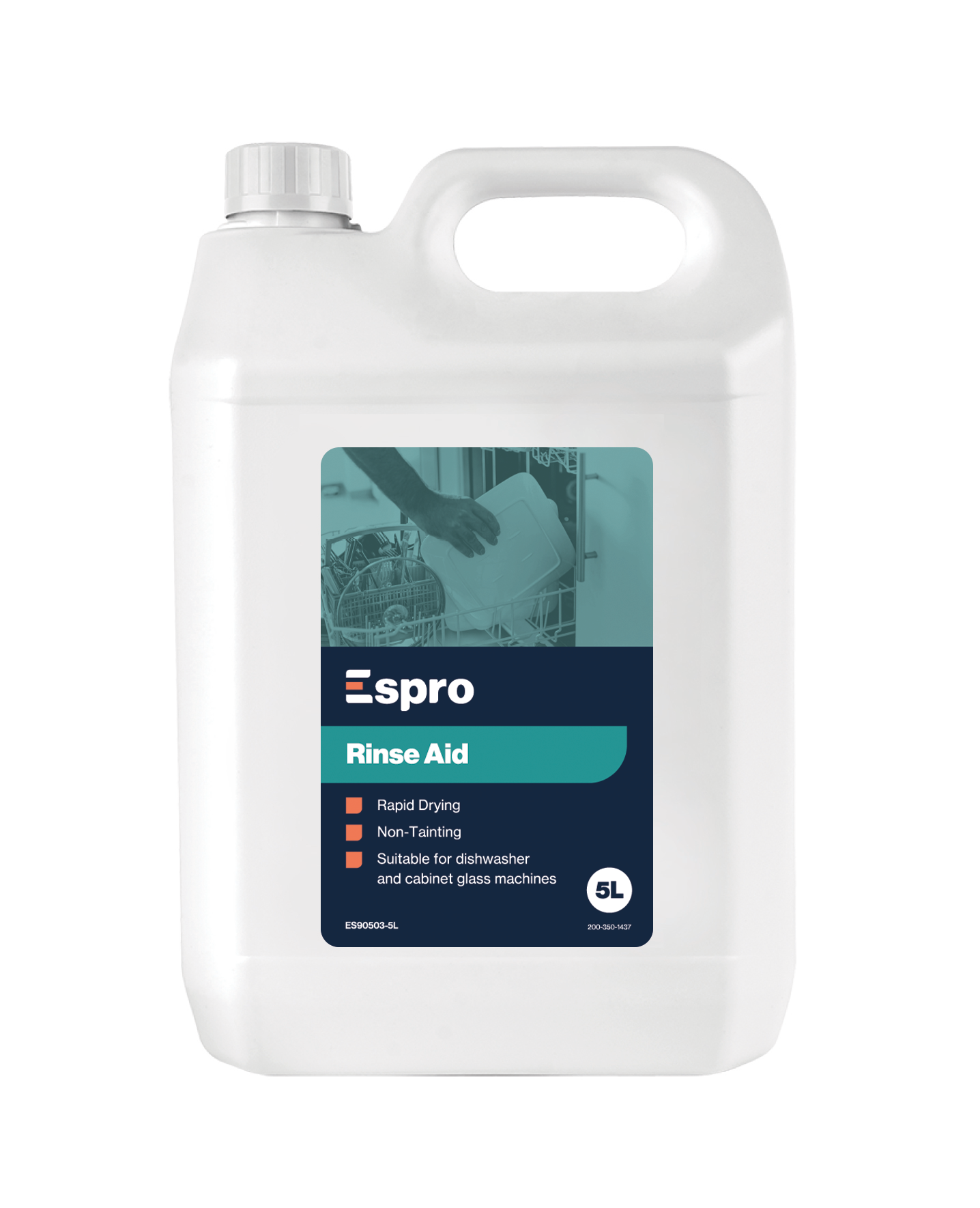 Espro 5L Rinse Aid for Commercial Dishwashers - Pack of 2, Stain Prevention