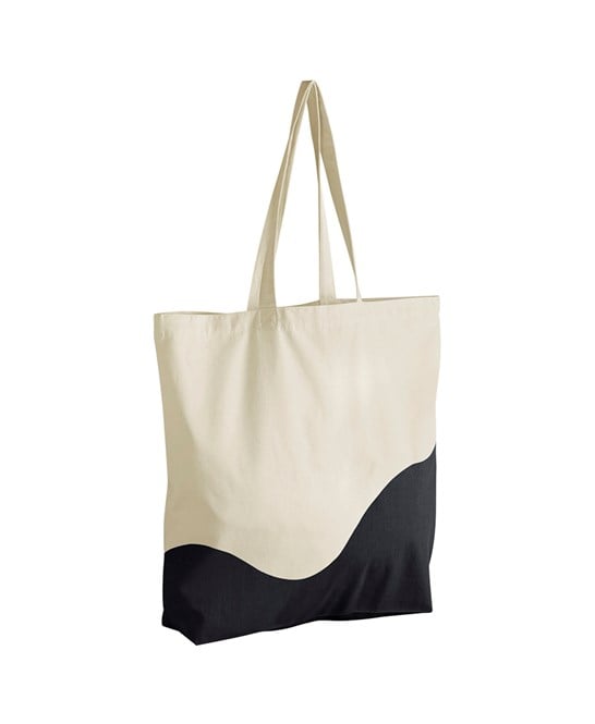 Westford Mill WM235 Organic Cotton Wave Print Maxi Tote