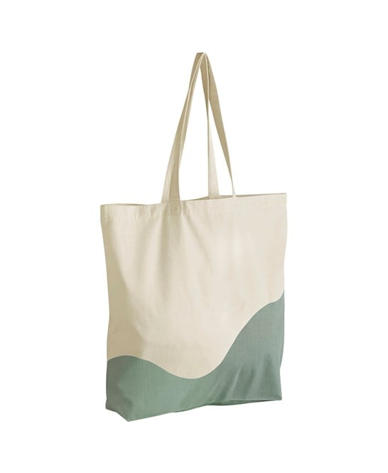 Westford Mill WM235 Organic Cotton Wave Print Maxi Tote