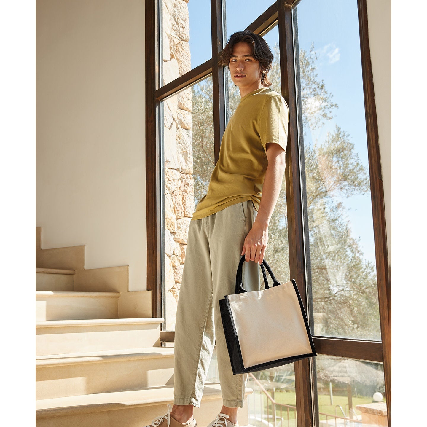 Westford Mill Printers Midi Jute Tote