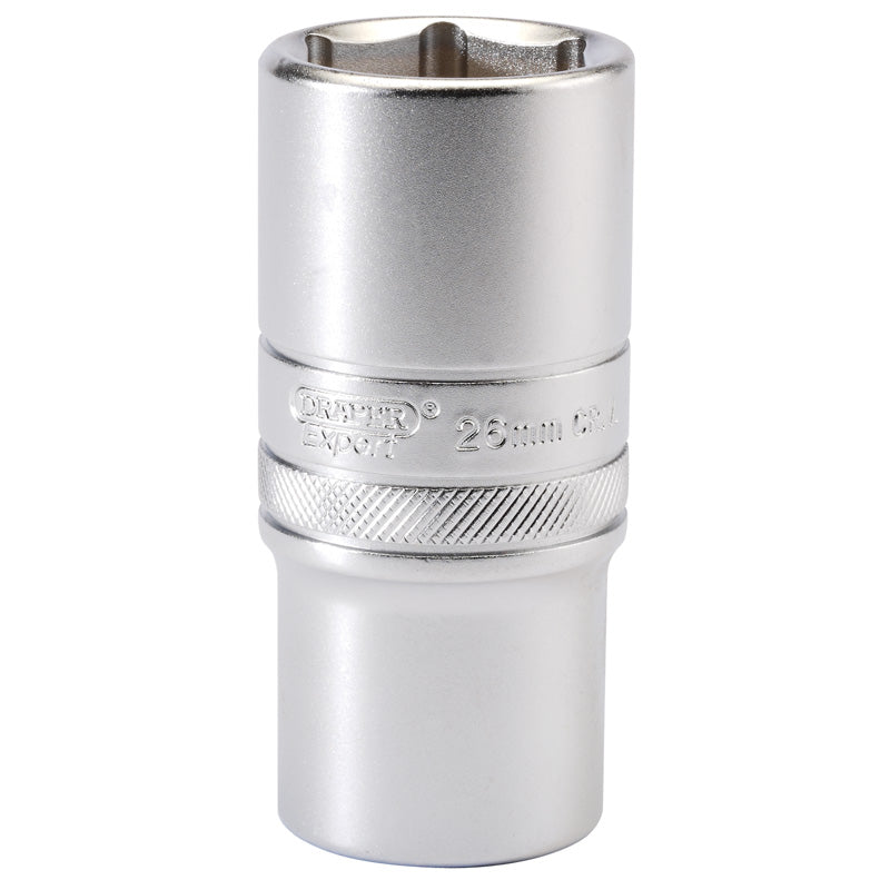 Draper 1/2" Square Drive 6 Point Metric Deep Socket (26mm)