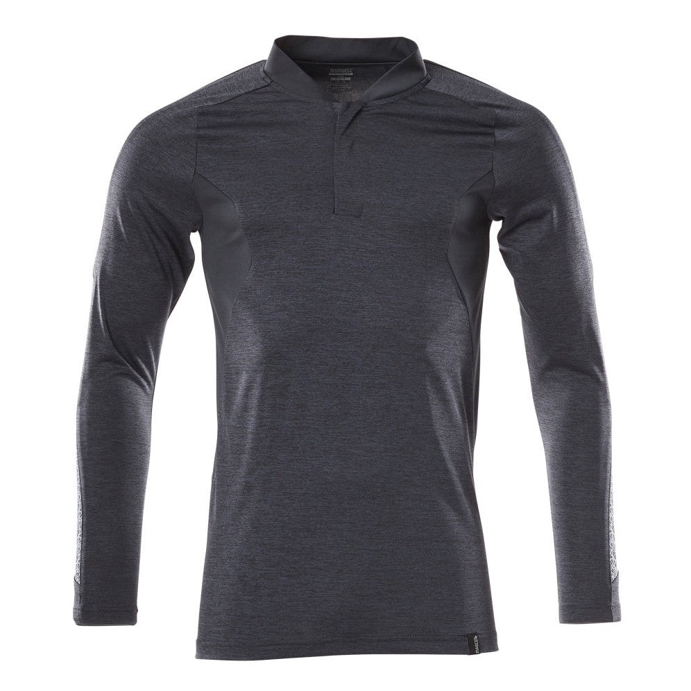 Mascot Accelerate Coolmax Pro Long-Sleeved Polo Shirt #colour_dark-navy