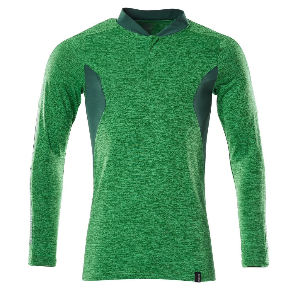 Mascot Accelerate Coolmax Pro Long-Sleeved Polo Shirt #colour_grass-green-green