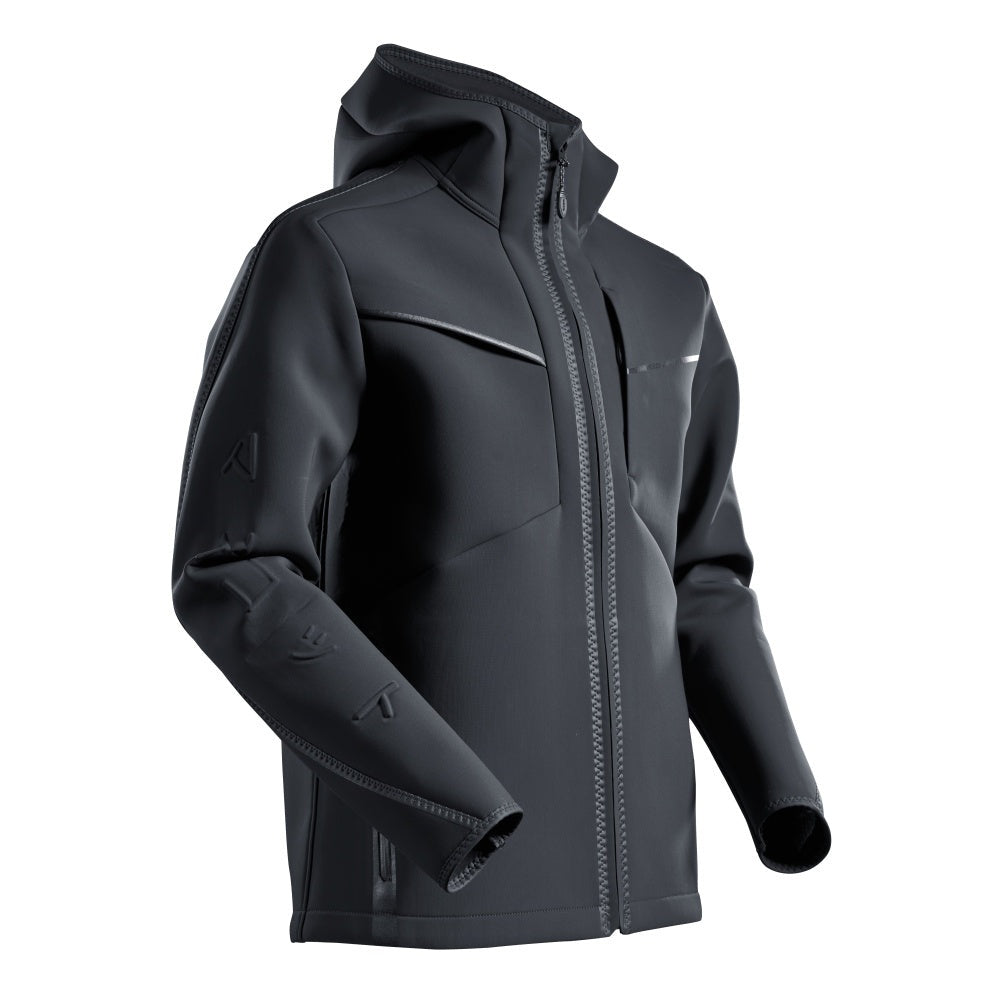 Mascot Customized Softshell Jacket with Hood #colour_black