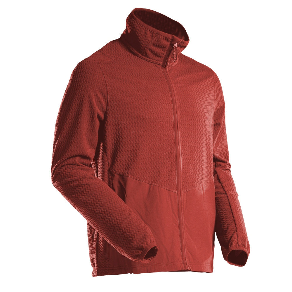 Mascot Customized Microfleece with Zipper #colour_autumn-red