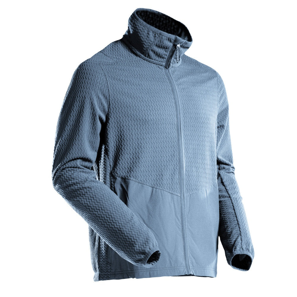 Mascot Customized Microfleece with Zipper #colour_stone-blue