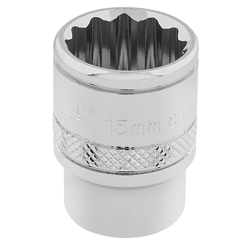 Draper 3/8" Square Drive Hi-Torq® 12 Point Socket (15mm)