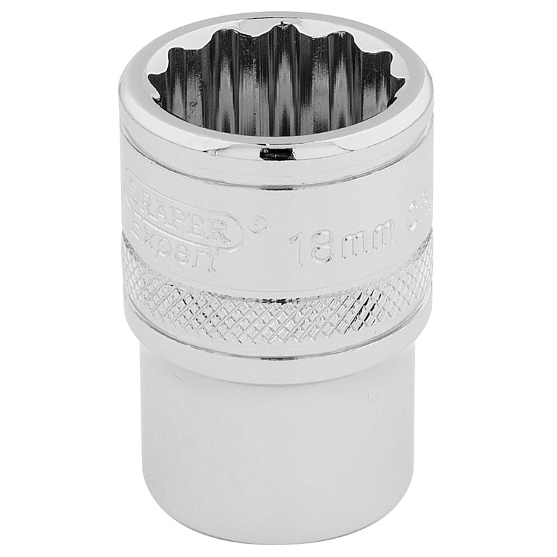 Draper 1/2" Square Drive HI-TORQ® 12 Point Socket (18mm)