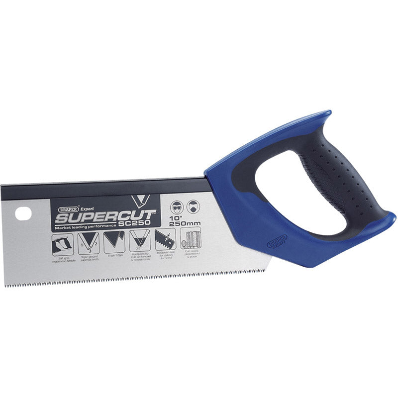 Draper Expert Supercut® 250mm/10" Soft Grip Hardpoint Tenon Saw- 11tpi/12ppi