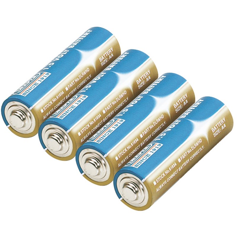 Draper 4 Heavy Duty AA-Size Alkaline Batteries
