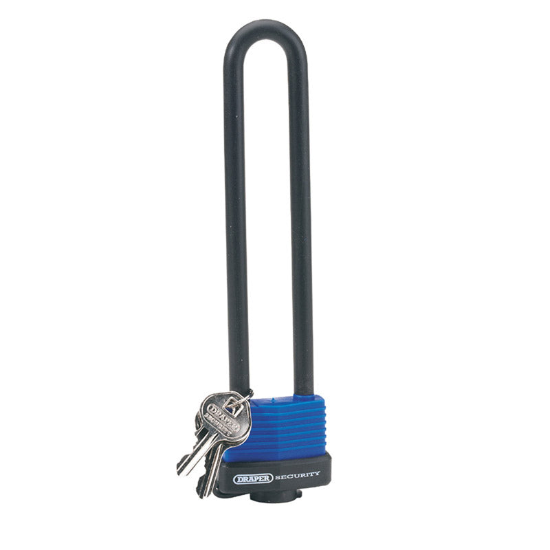 Draper U Bar Extra Long Shackle Lock with 2 Keys
