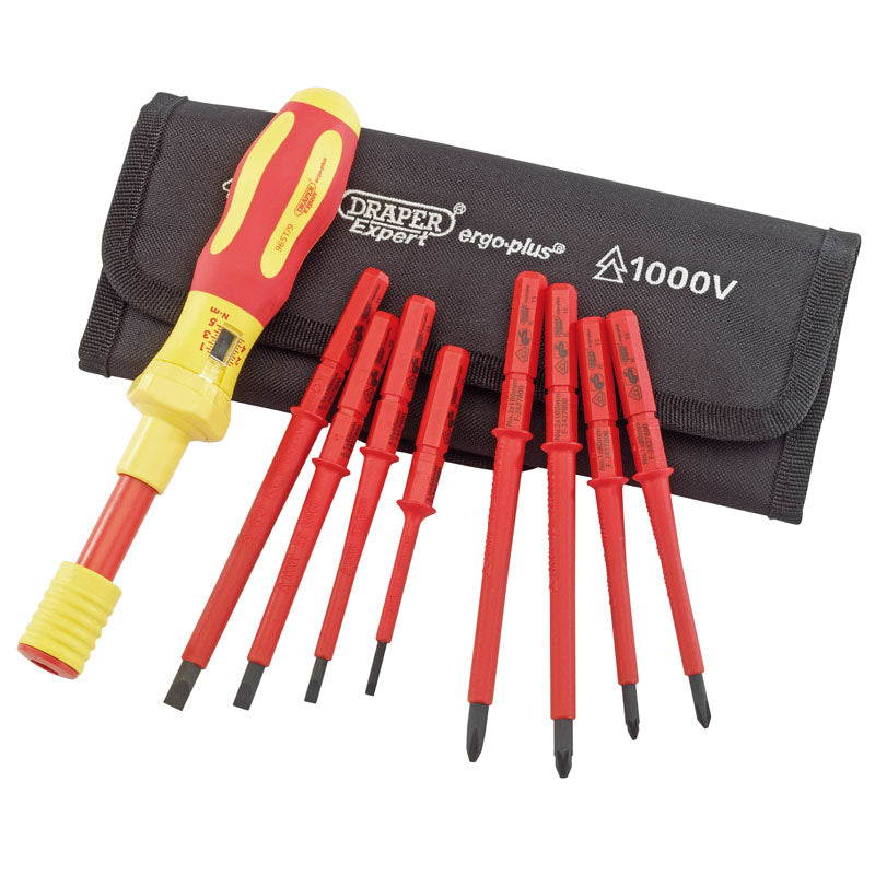 Draper Ergo Plus® Interchangeable VDE Torque Screwdriver Set (9 Piece)