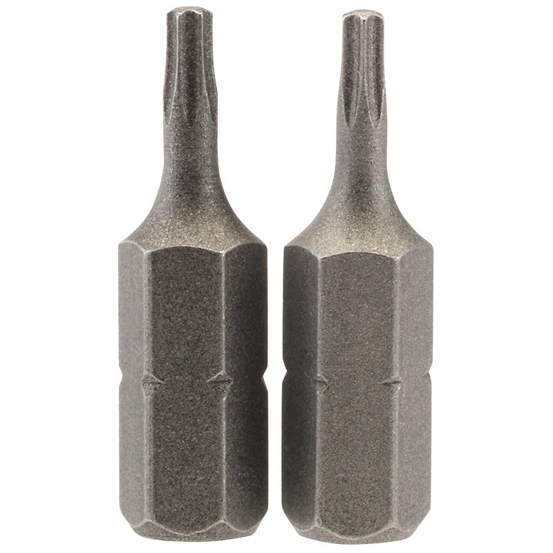Draper T8 1/4" Hex. Draper TX-STAR® Insert Bit 25mm Long x 2