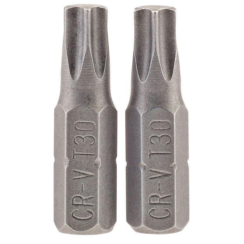 Draper T30 1/4" Hex. Draper TX-STAR® Insert Bit 25mm Long x 2