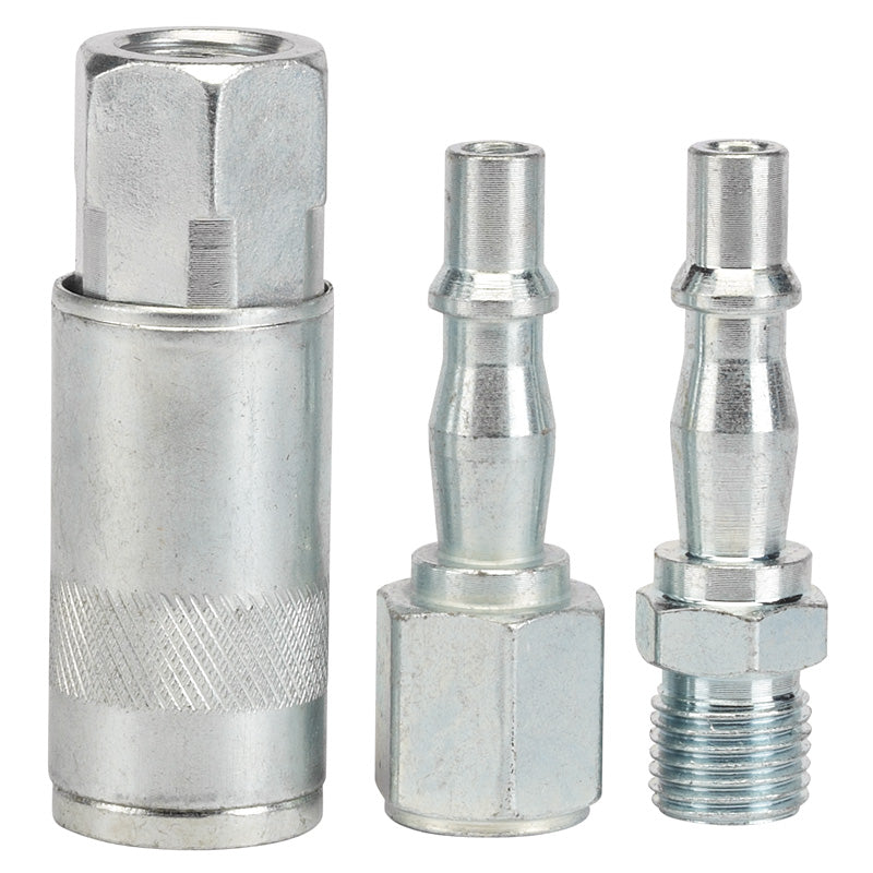 Draper 1/4" BSP Air Line Coupling Set (3 Piece)