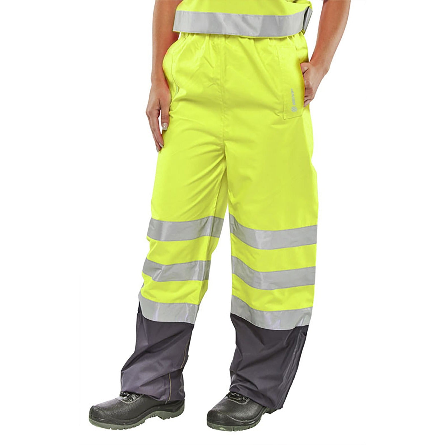 Beeswift Belfry Trousers Saturn Yellow / Navy #colour_yellow-navy