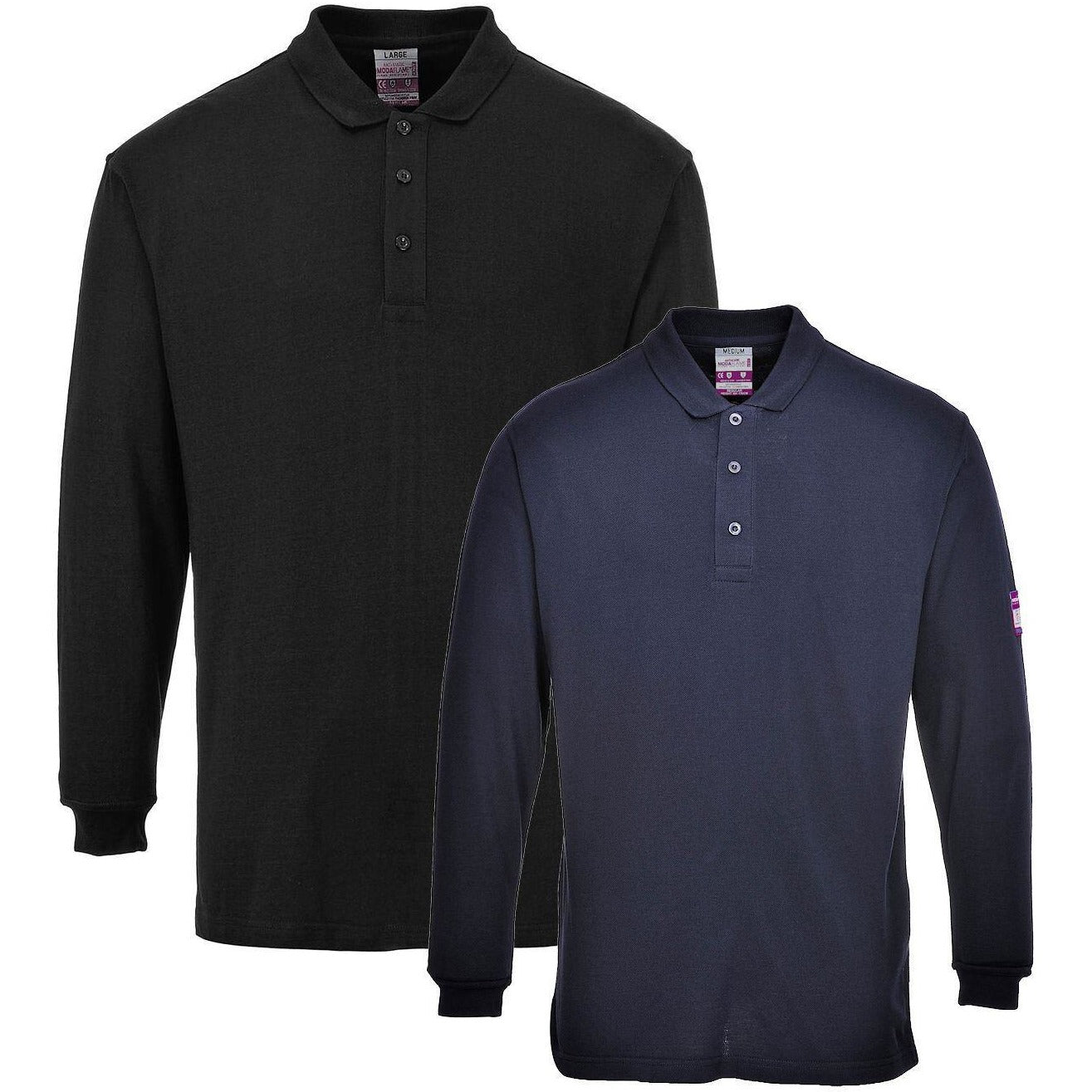 Portwest Modaflame Knit FR Long Sleeve Polo Shirt